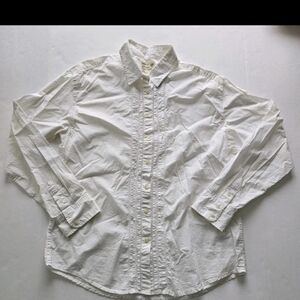 Nwt American Eagle M Oversized button up boyfriend shirt White Long sleeve top
